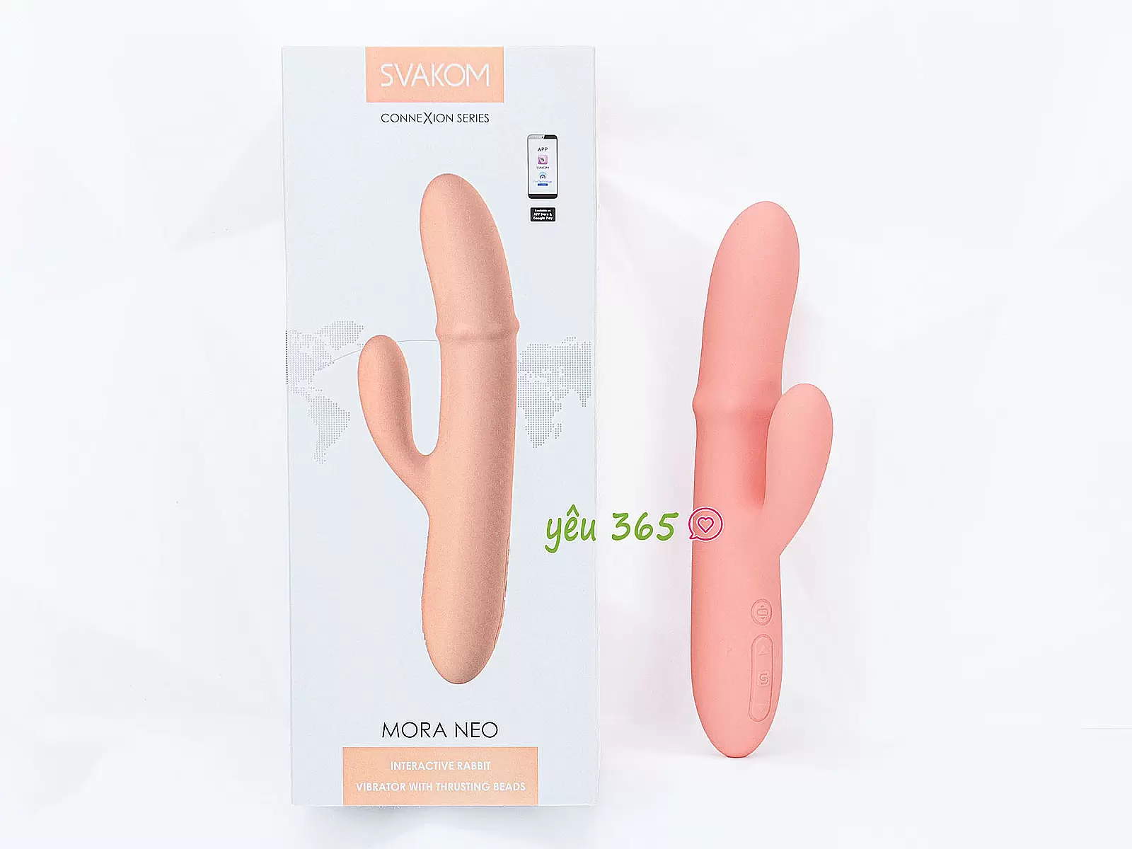 Máy mát xa kiểu dáng dương vật giả đa năng Svakom Mora Neo vòng bi