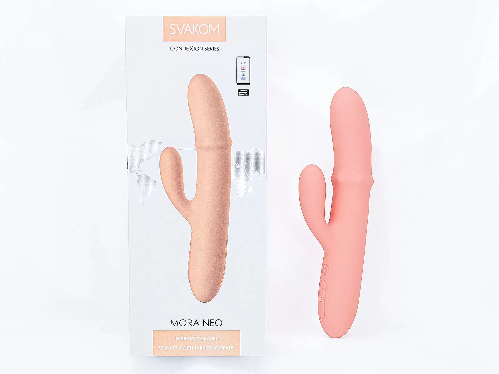 Máy mát xa kiểu dáng dương vật giả đa năng Svakom Mora Neo vòng bi