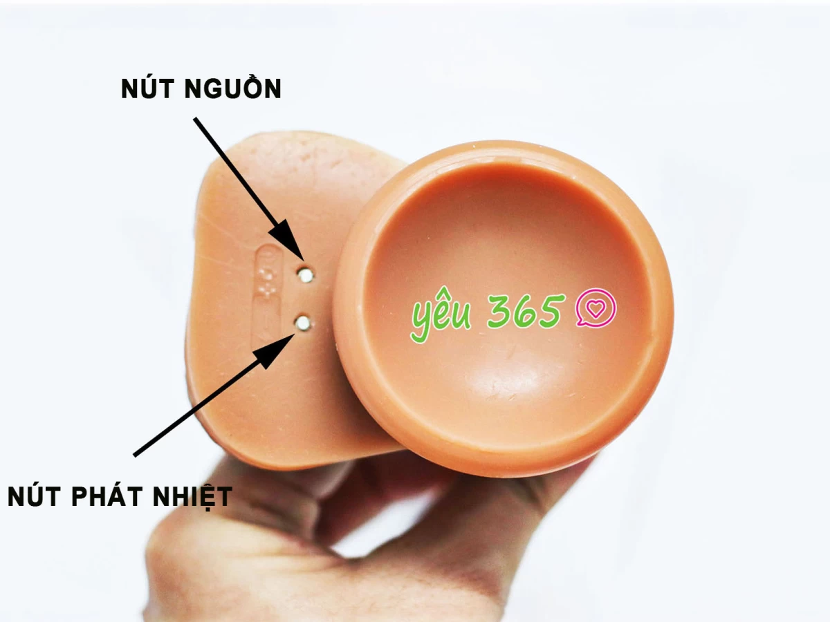 Dương vật giả có đế rung ngoáy ấm nóng pin sạc điều khiển không dây Devil