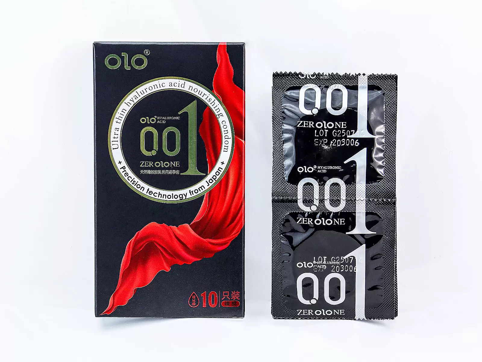 Bao cao su OLO Thin 001 Square Black hộp 10 bao
