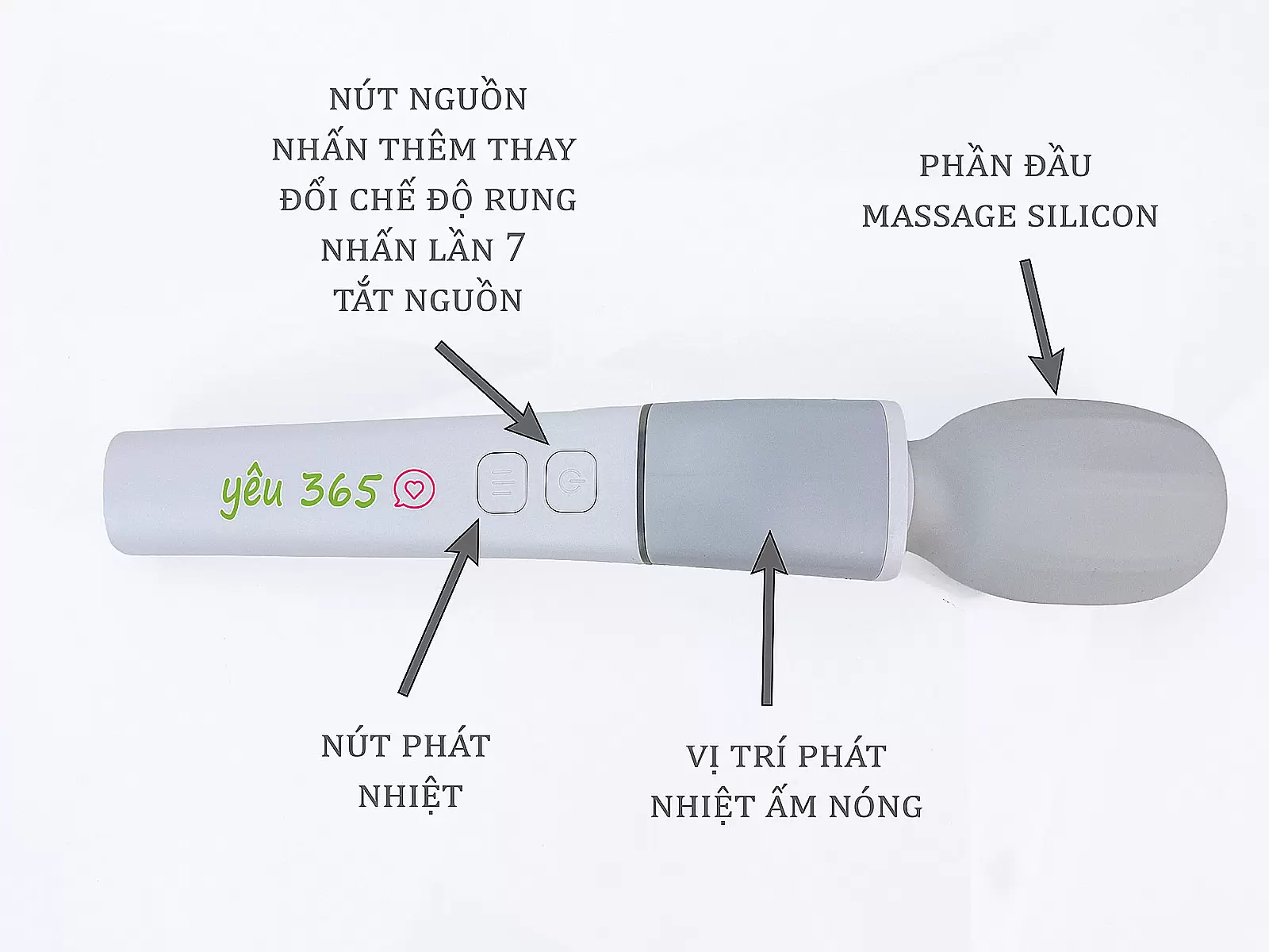 Máy mát xa ấm nóng Stick rung mạnh vừa thư giãn vừa kích thích