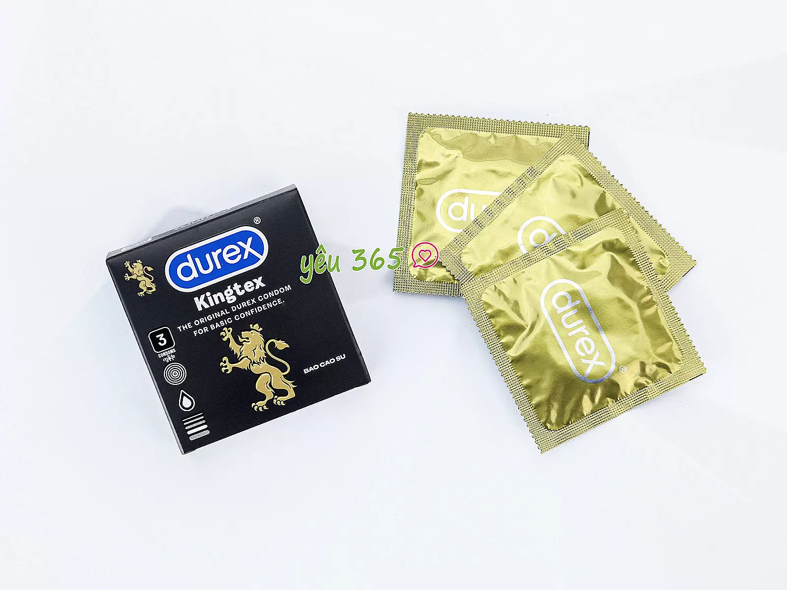 Bao cao su Durex Kingtex 3 bao giúp giảm ma sát và tăng độ mượt mà khi quan hệ
