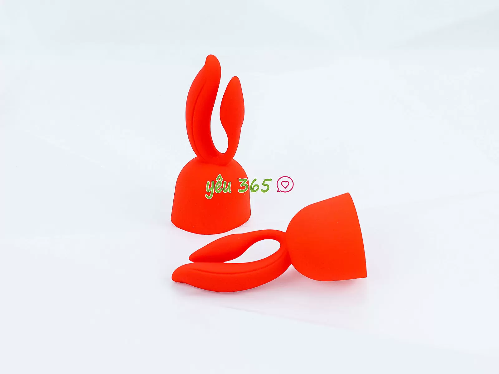 Đầu phụ máy mát xa 2 nhánh tai thỏ màu đỏ