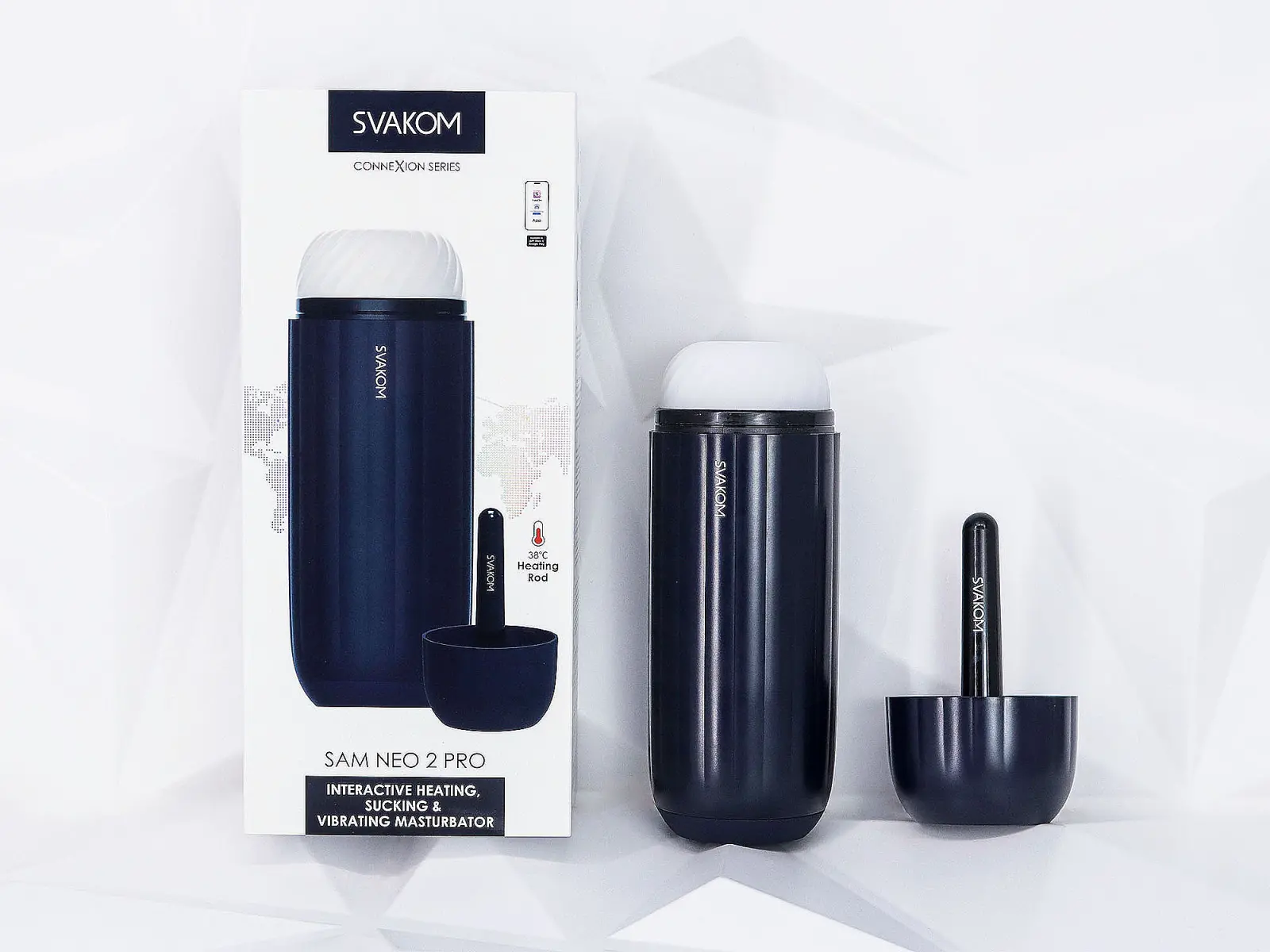 Máy thủ dâm cốc thủ dâm tự động Svakom Sam Neo 2 Pro phát nhiệt kết nối điều khiển toàn quốc mini
