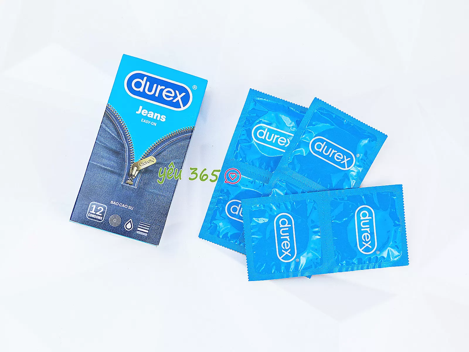 Bao cao su Durex Jeans Easy On mỏng nhẹ giúp tăng cảm giác chân thật