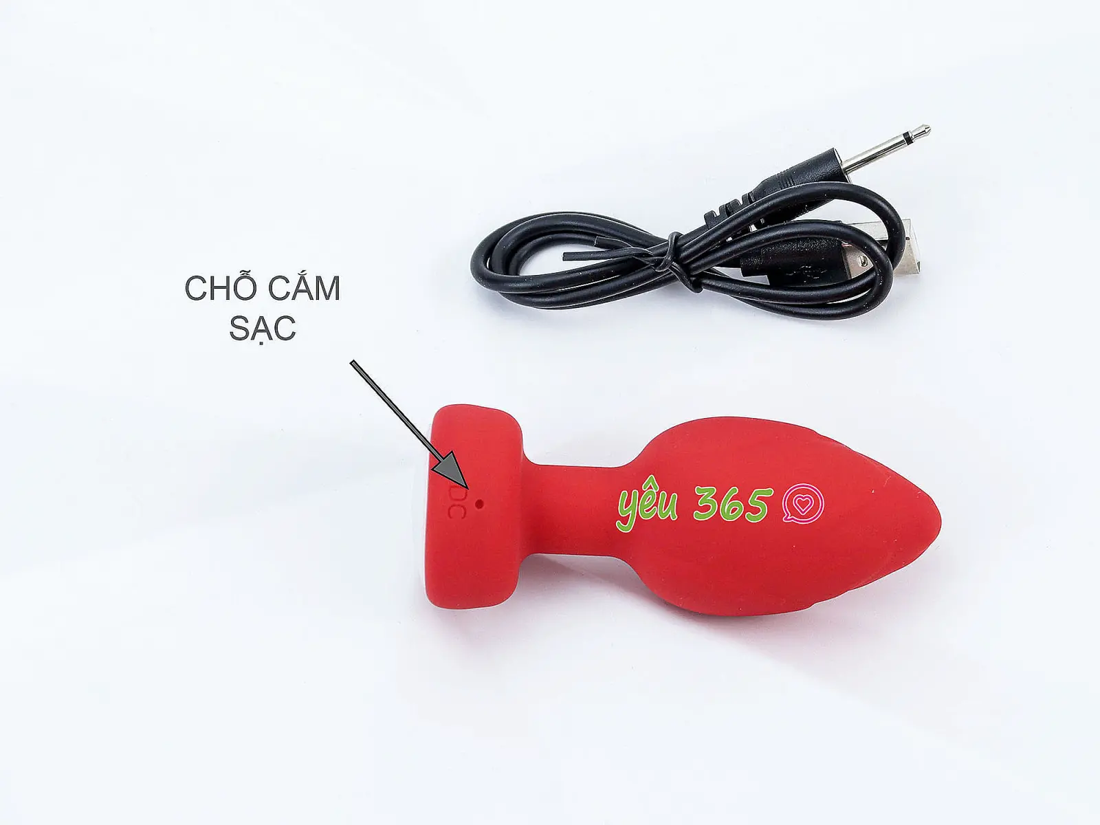 Đồ chơi kích hậu rung phát sáng kèm điều khiển sử dụng pin sạc