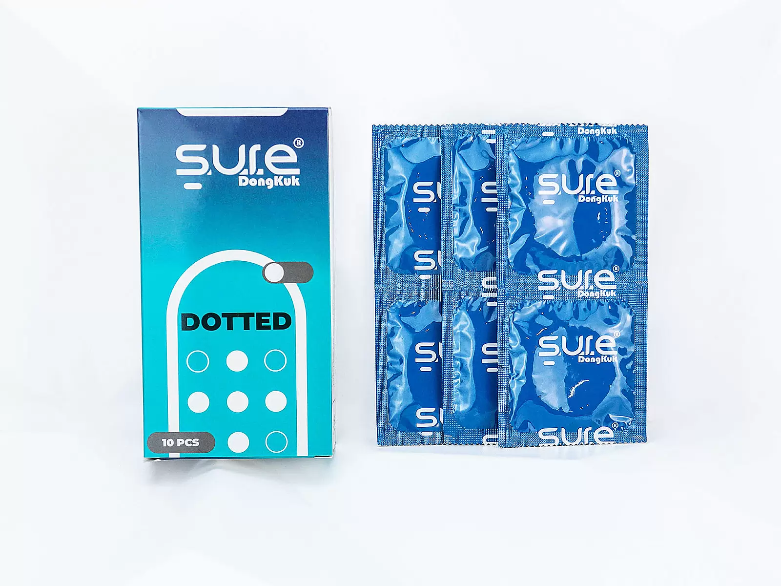 Bao cao su Sure Dongkuk Dotted 10 bao bề mặt gai nổi ma sát massage mini