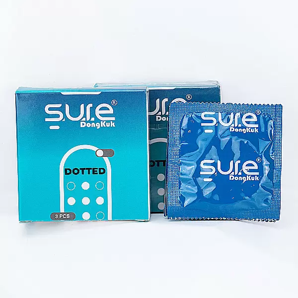 Bao cao su Sure DongKuk Dotted 3 bao – gai nổi mini