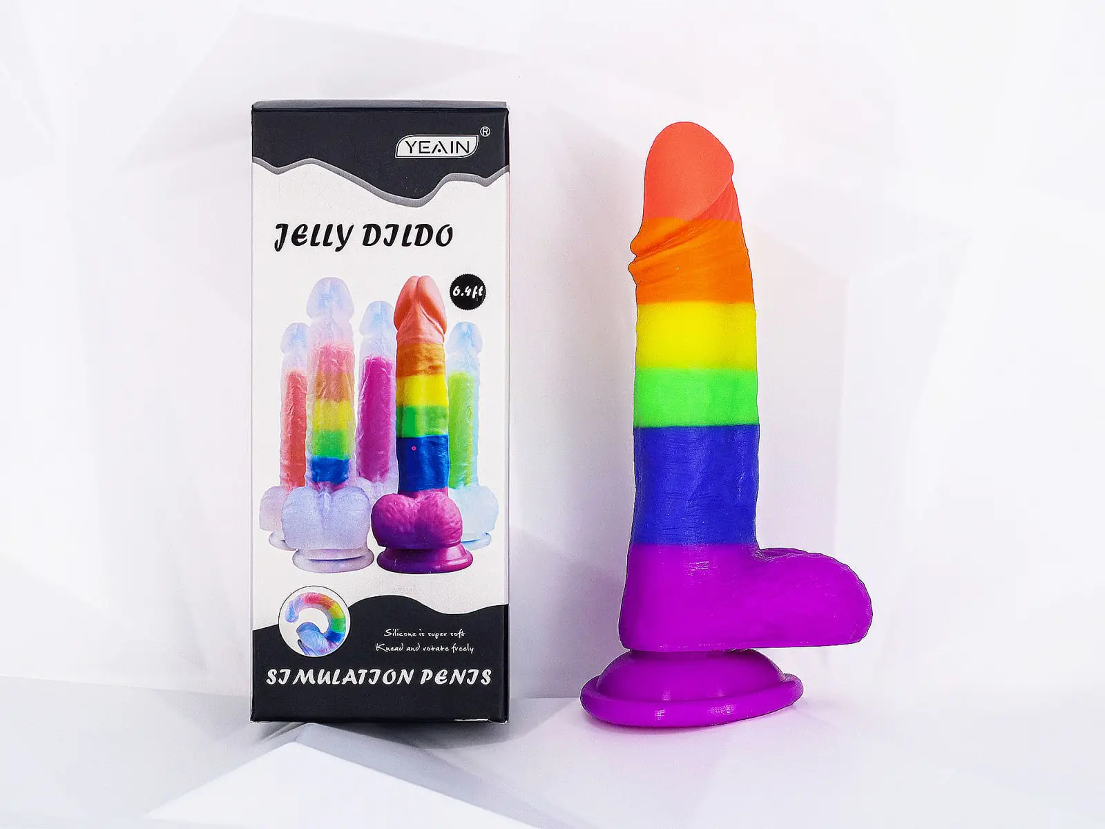 Cu giả premium có đế Jelly Dildo 7 màu